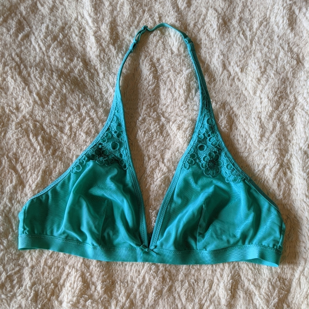 NWOT Light Teal Halter Bralette